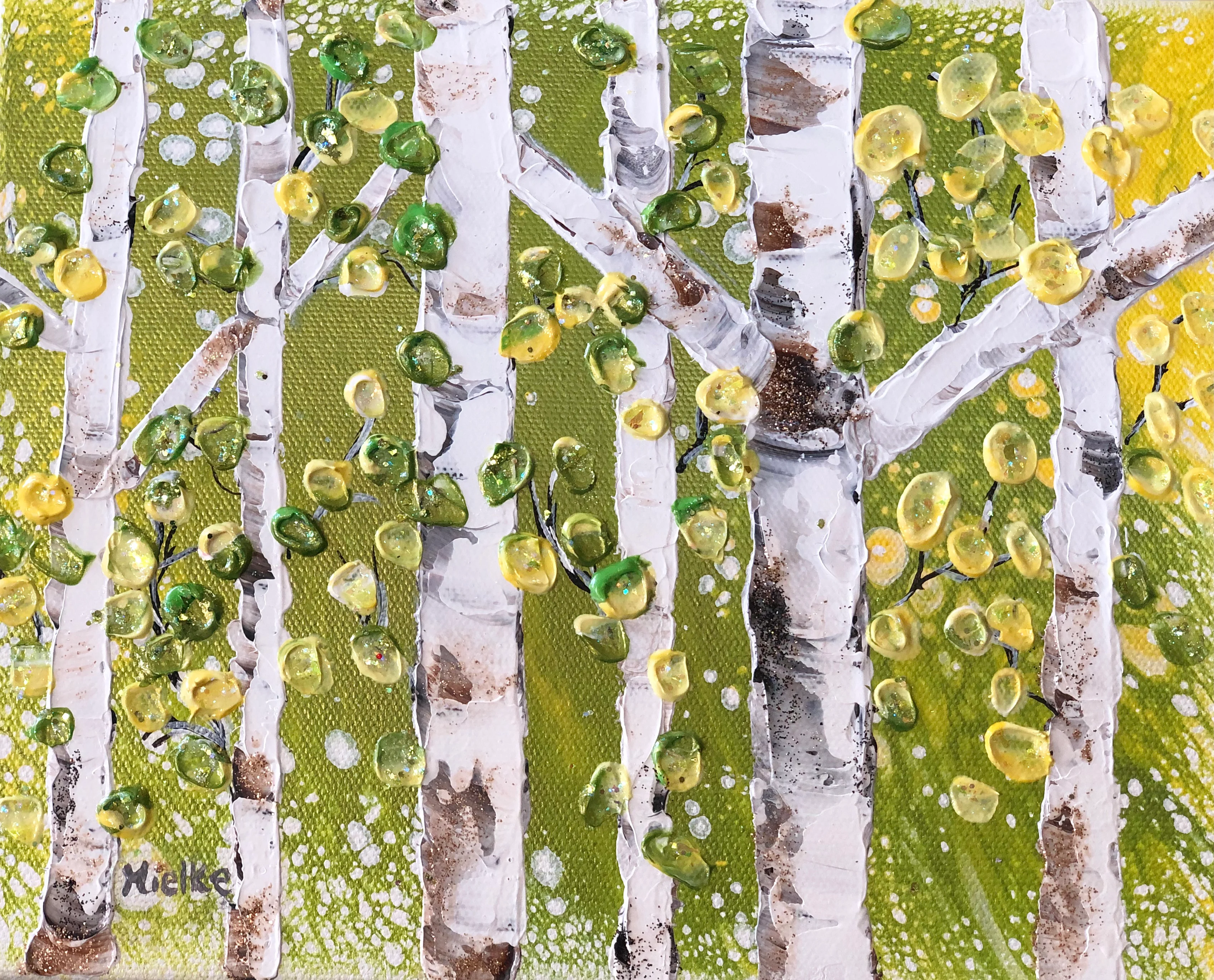 Green Birch Trees